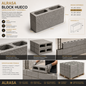 Block Hueco 12x20x40 cm | Construcción Rápida | Muro Económico | Alrasa